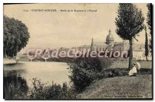 Ansichtskarte AK Chateau Gontier Bords De la Mayenne Et I'Hopital