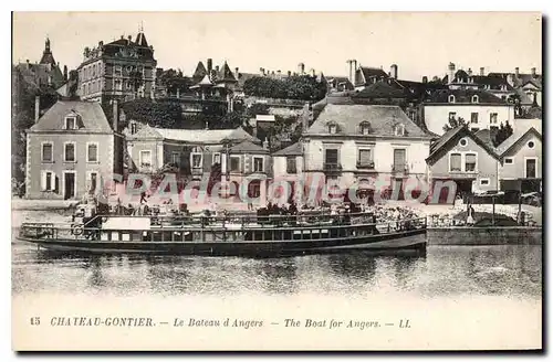 Cartes postales Chateau Gontier Le Bateau D'Angers