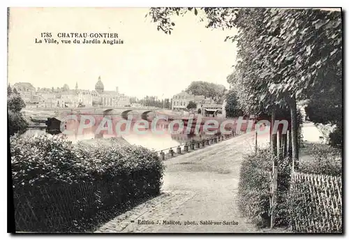 Ansichtskarte AK Chateau Gontier La Ville Vue Du Jardin Anglais