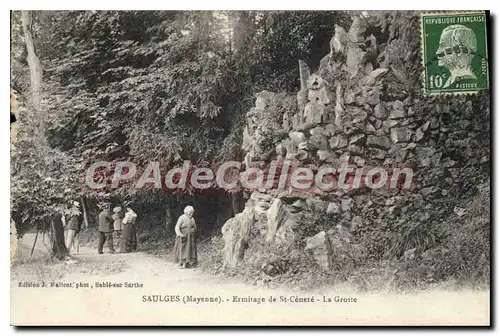 Ansichtskarte AK Saulges Mayenne Ermitage De St Cenere La Grotte