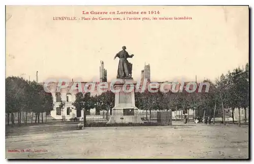 Cartes postales Luneville Place Des Carmes