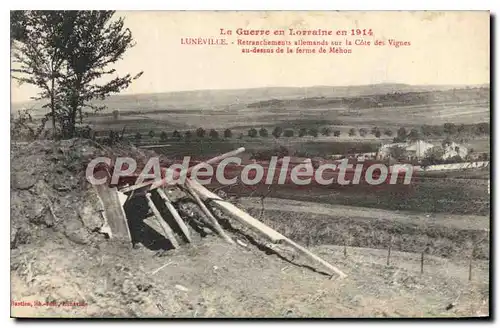 Cartes postales Luneville Retranchements Allemands Sur La Cote Des Vignes ferme de M�hon