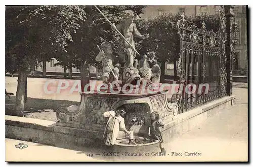 Ansichtskarte AK Nancy Fontaine Et Grilles Place Carriere