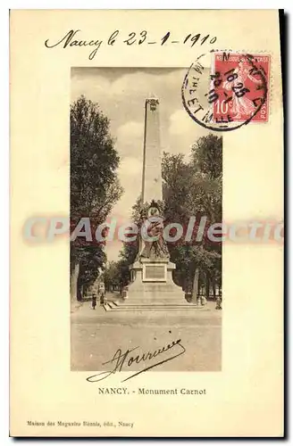 Cartes postales Nancy monument Carnot