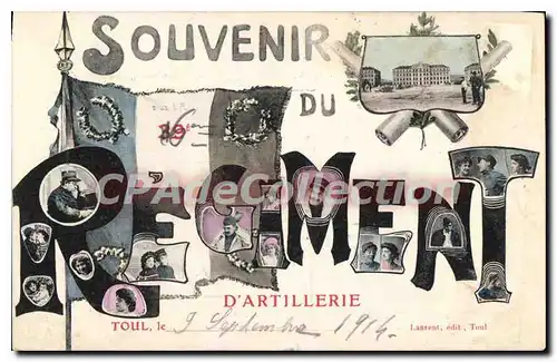 Cartes postales Toul souvenir du 39�me r�giment D'Artillerie