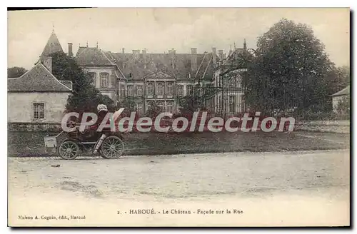 Ansichtskarte AK Haroue Le Chateau Facade Sur La Rue Automobile