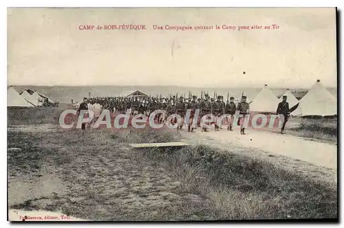 Cartes postales Camp De Bois I'Eveque Une Compagnie Quittant Le Camp Pour aller Au tir