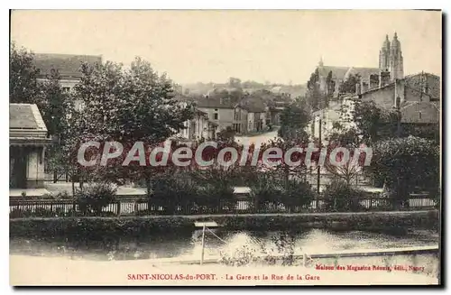 Cartes postales Saint Nicolas Du Port La Gare Et La Rue De La Gare