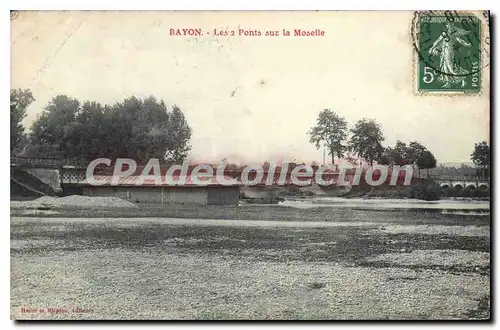 Cartes postales Bayon Les deux Ponts Sur La Moselle