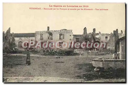 Cartes postales Vitrimont Bombarde Par Les Francais Et Ensuite par les Allemands