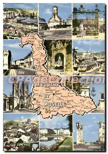 Cartes postales moderne Meurthe Et Moselle carte touristique