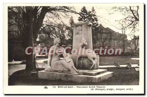 Cartes postales Bar Le Duc Monument Andre Theuriet