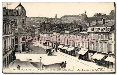 Cartes postales Bar Le Duc Perspective De La Rue Entre Deux Ponts