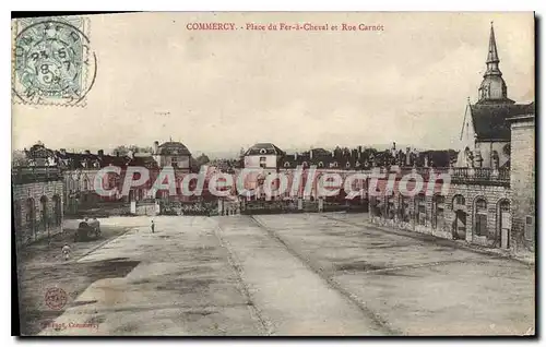 Cartes postales Commercy Place Du Fer A Cheval Et Rue Carnot