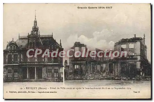 Ansichtskarte AK Revigny Hotel De Ville Avant Et Apres