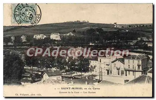 Cartes postales Saint Mihiel En Six Cartes avenue de la gare