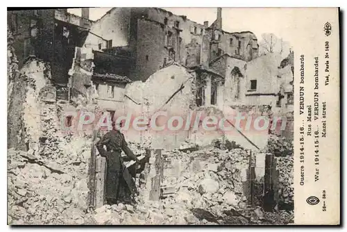 Cartes postales Verdun Bombarde Rue Mazel