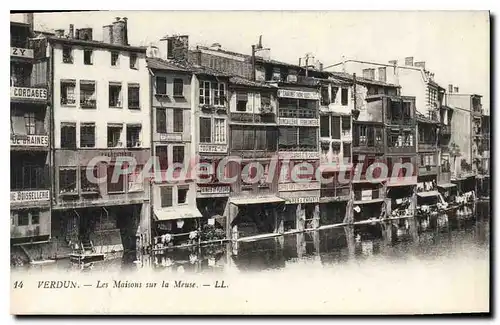 Cartes postales Verdun Les Maisons Sur La Meuse