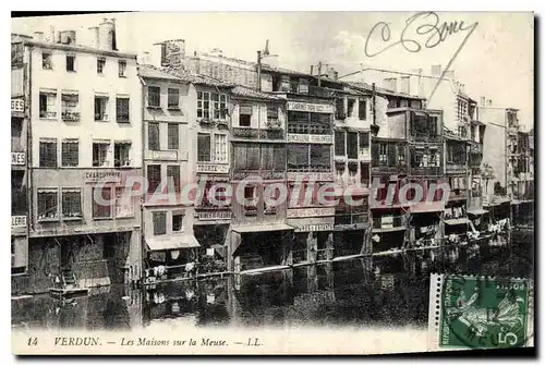 Cartes postales Verdun Les Maisons Sur La meuse