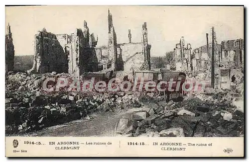 Cartes postales Argonne Les Ruines De Clermont