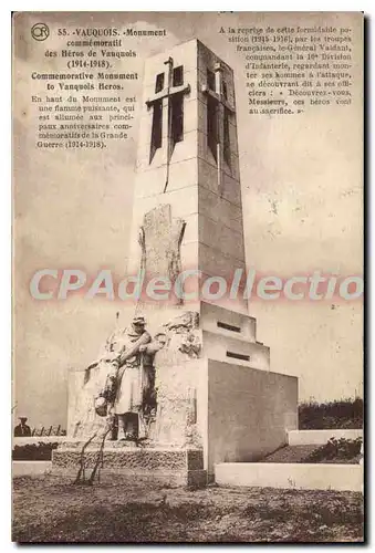 Cartes postales Vauquois Monument Commemoratif