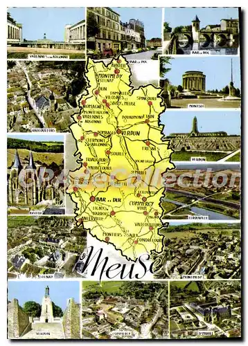 Cartes postales moderne carte touristiqueVAUCOULEURS AVIOTH Bar le DUC MONTSEC LEROUVILLE MONTMEDY COMMERCY