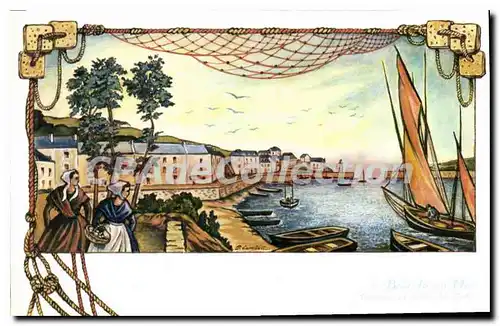 Cartes postales Belle Ile en Mer Sauzon entr�e du port