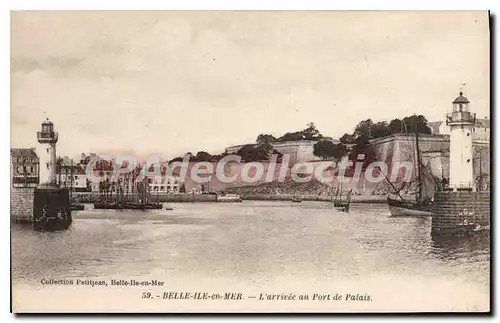 Cartes postales Belle Ile en Mer L'arrive au Port de Palais