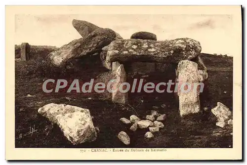 Ansichtskarte AK Carnac Entree Du Dolmen De kermario