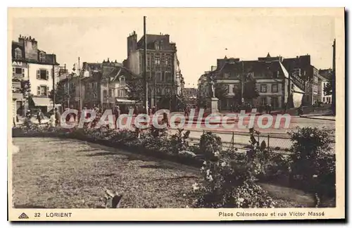 Cartes postales Lorient Place Clemenceau Et Rue Victor Masse