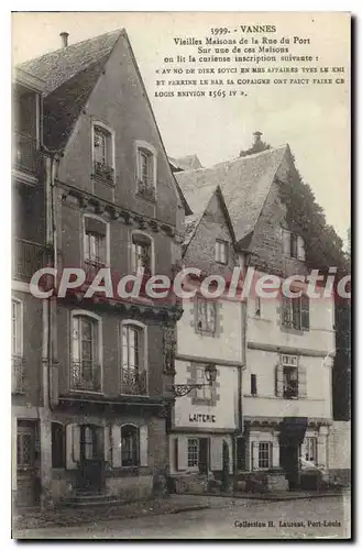 Ansichtskarte AK Vannes Vieilles Maisons De La Rue Du Port