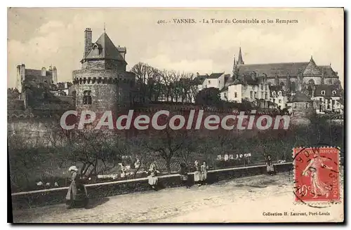 Cartes postales Vannes La Tour Du Connetable Et Les remparts