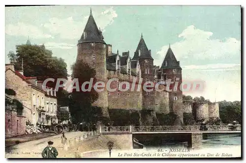 Cartes postales Josselin Le Pont Ste Croix Et Le Chateau