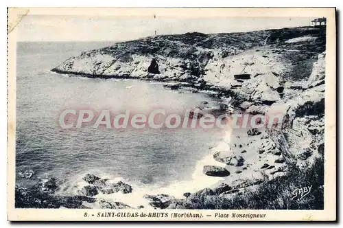 Cartes postales Saint Gildas De Rhuys Place Monseigneur