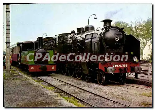 Moderne Karte locomotive SNCF 230 G 353 Pinguely Ex Morbihan 4 juin 1978