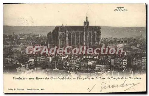 Cartes postales Metz vue prise de la tour du temple De La Garnison