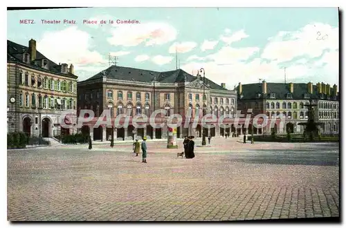 Ansichtskarte AK Metz Theater Platz Place De La Comedie