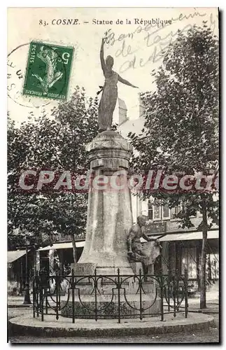 Cartes postales Cosne Sur Loire Statue De La Republique