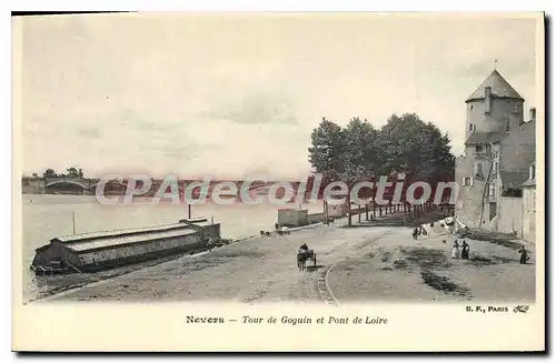 Cartes postales Nevers Tour De Goguin Et Pont De Loire