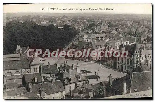 Cartes postales Nevers Vue Panoramique Parc Et Place Carnot