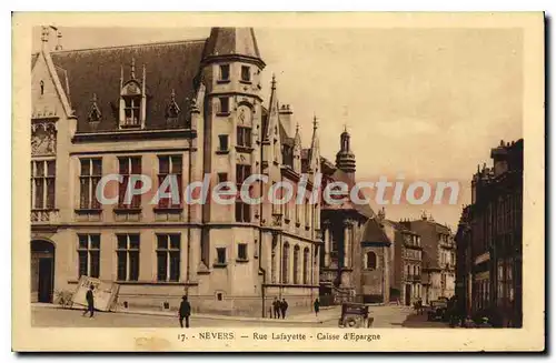 Cartes postales Nevers Rue Lafayette Caisse D'Epargne