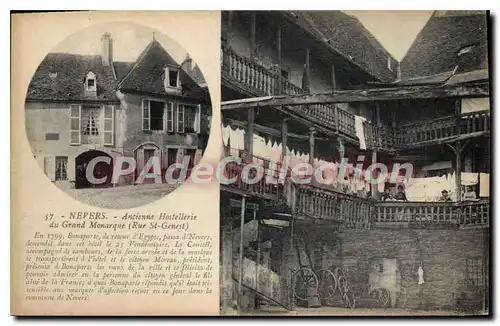 Cartes postales Nevers Ancienne Hostellerie du grand monarque rue Saint-Genest Napol�on