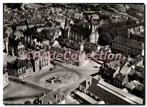 Moderne Karte Nevers Vue Aerienne Sur La Place caisse d'�pargne