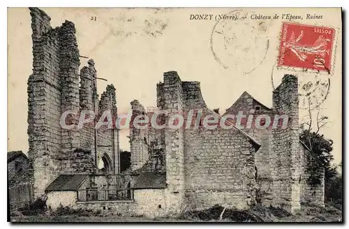 Cartes postales Donzy Chateau De I'Epeau Ruines