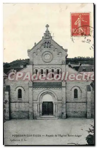 Ansichtskarte AK Pougues Les Eaux Facade De I'Eglise Saint Leger