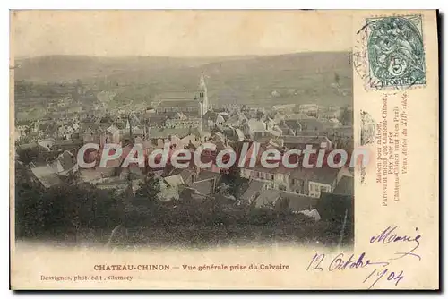 Cartes postales Chateau Chinon Vue Generale Prise Du Calvaire