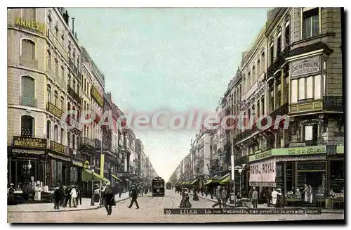 Cartes postales Lille La Rue Nationale