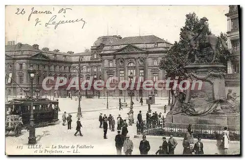 Cartes postales Lille La Statue De Faidherbe la pr�fecture