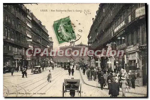 Cartes postales Lille Rue Faidherbe vers la gare
