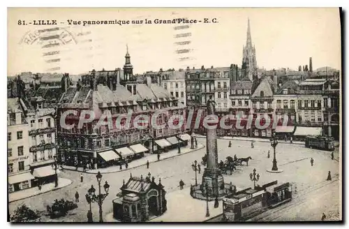 Cartes postales Lille Vue Panoramique Sur La Grand Place